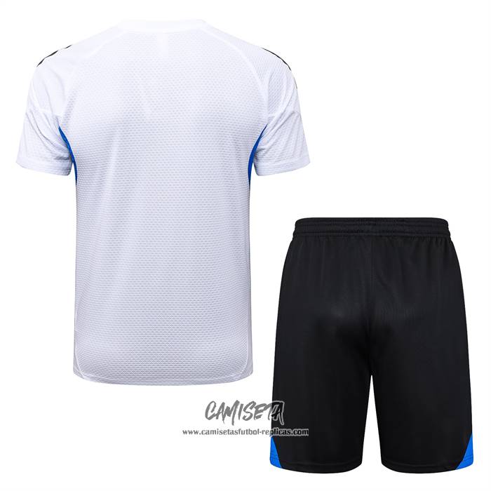 Chandal del Manchester United 2025-2026 Manga Corta Blanco - Pantalon Corto